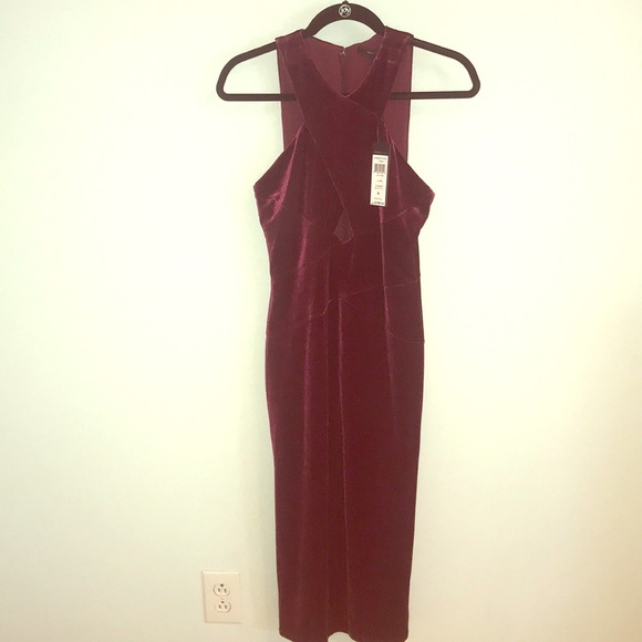 STUNNING maroon velvet BCBG NWT - Picture 1 of 5